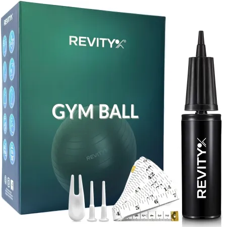 Piłka do ćwiczeń, PVC, 55-75 cm, czarny