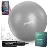 Piłka do ćwiczeń, PVC, 55-75 cm, szara
