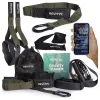 Pasy do ćwiczeń Gravity Trainer, 278 cm, kotwica do drzwi 50 cm, przedłużka 95 cm, czarny-khaki
