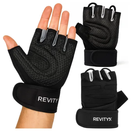 Rękawiczki treningowe z usztywniaczem nadgarstka 2 w 1, rozmiar S