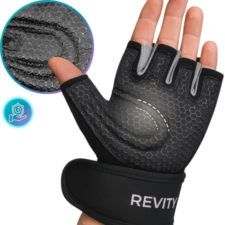 Rękawiczki treningowe z usztywniaczem nadgarstka 2 w 1, rozmiar S