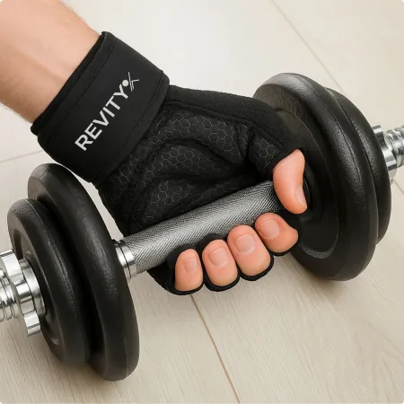 Rękawiczki treningowe z usztywniaczem nadgarstka 2 w 1, rozmiar S