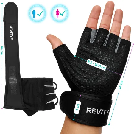 Rękawiczki treningowe z usztywniaczem nadgarstka 2 w 1, rozmiar M