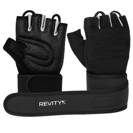 Rękawiczki treningowe z usztywniaczem nadgarstka 2 w 1, rozmiar S