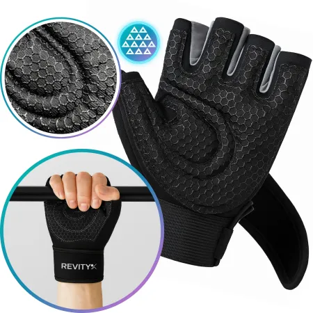 Rękawiczki treningowe z usztywniaczem nadgarstka 2 w 1, rozmiar S