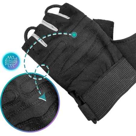 Rękawiczki treningowe z usztywniaczem nadgarstka 2 w 1, rozmiar S