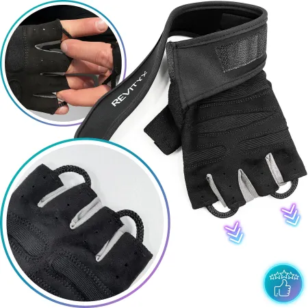 Rękawiczki treningowe z usztywniaczem nadgarstka 2 w 1, rozmiar S