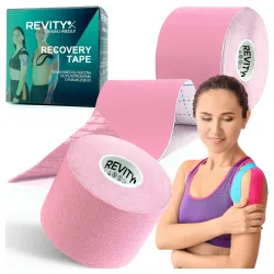 Taśma kinezjologiczna Recovery, 5cm x 5m, jasnyróżowy