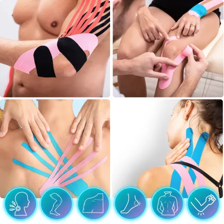 Taśma kinezjologiczna Recovery, 5cm x 5m, jasnyróżowy