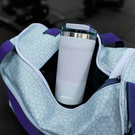 Kubek termiczny, bidon ze słomką ze stali nierdzewnej, błękit nieba, 600 ml