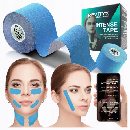 Taśma kinezjologiczna Intense, 5cm x 5m, niebieski