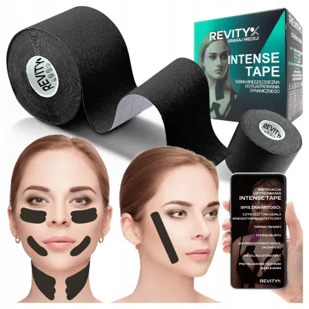 Taśma kinezjologiczna Intense, 5cm x 5m, czarny