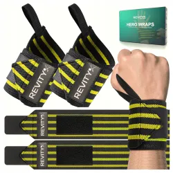 Hero Wraps, usztywniacz nadgarstka 2 szt., żółty 8x60 cm