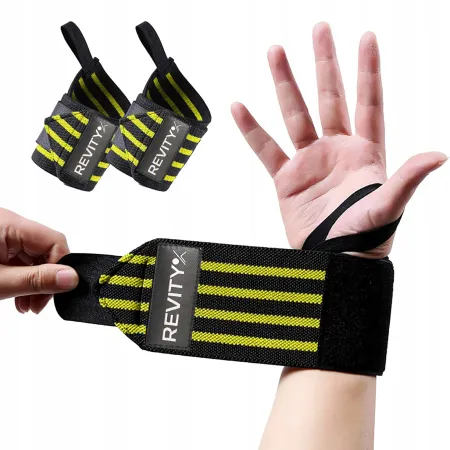 Hero Wraps, usztywniacz nadgarstka 2 szt., żółty 8x60 cm