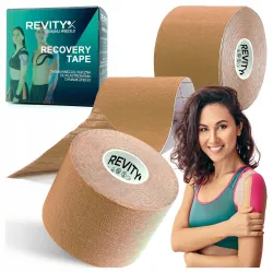 Taśma kinezjologiczna Recovery, 5cm x 5m, beżowy