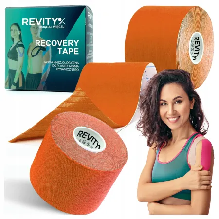 Taśma kinezjologiczna Recovery, 5cm x 5m, pomarańczowy