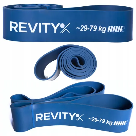 Guma oporowa do ćwiczeń Power Band, 1 szt., niebieski, 29-79 kg