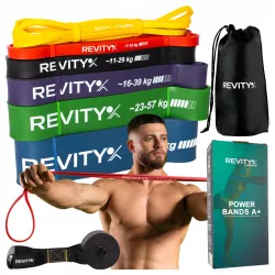 Gumy oporowe do ćwiczeń Power Bands, 6 szt., 3-79 kg