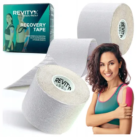 Taśma kinezjologiczna Recovery, 5cm x 5m, biały