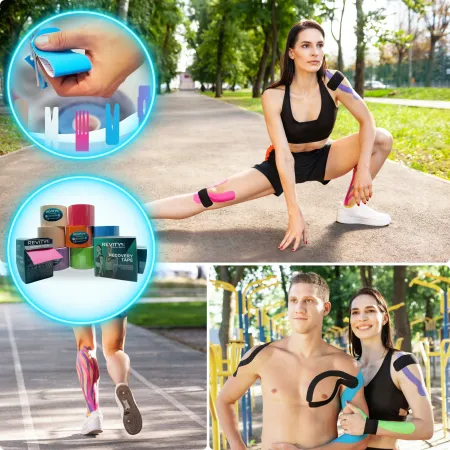 Taśma kinezjologiczna Recovery, 5cm x 5m, ciemny zielony