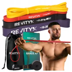 Gumy oporowe do ćwiczeń Power Bands, 4 szt., 3-39 kg