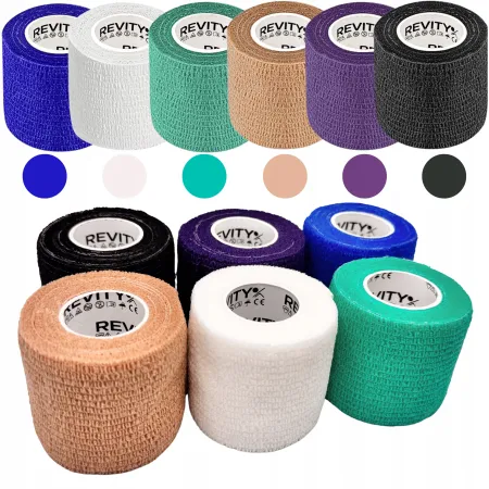 Bandaż kohezyjny elastyczny, czarny, 4.5m x 5cm