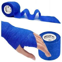 Bandaż kohezyjny elastyczny, niebieski, 4.5m x 5cm