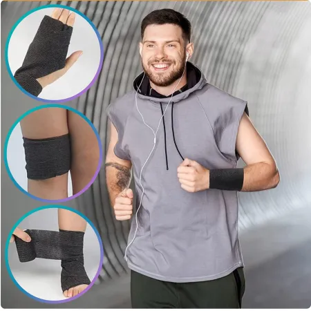 Bandaż kohezyjny elastyczny, niebieski, 4.5m x 5cm