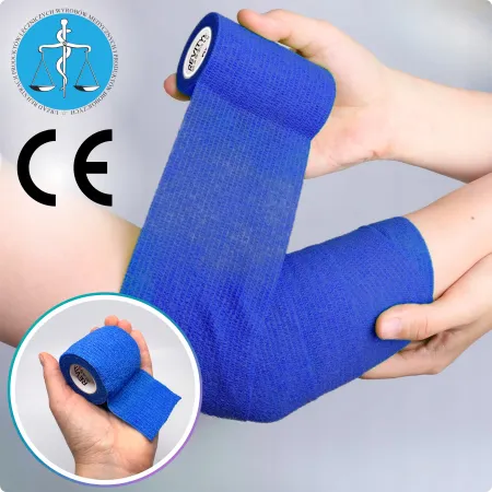 Bandaż kohezyjny elastyczny, niebieski, 4.5m x 5cm