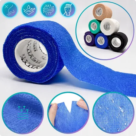 Bandaż kohezyjny elastyczny, niebieski, 4.5m x 5cm