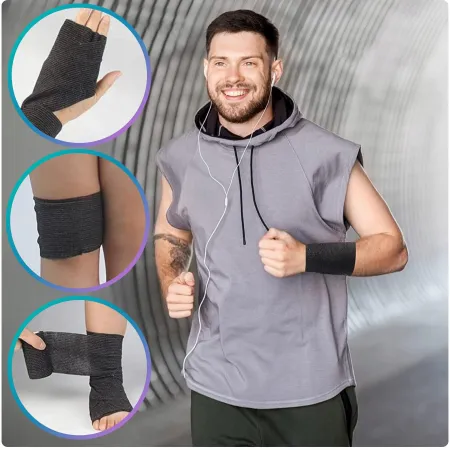 Bandaż kohezyjny elastyczny, biały, 4.5m x 5cm