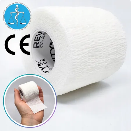 Bandaż kohezyjny elastyczny, biały, 4.5m x 5cm