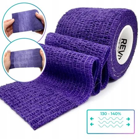 Bandaż kohezyjny elastyczny, fioletowy, 4.5m x 5cm