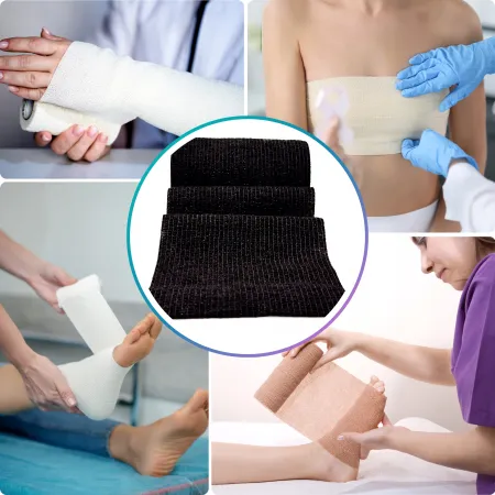 Bandaż kohezyjny elastyczny, czarny, 4.5m x 10cm