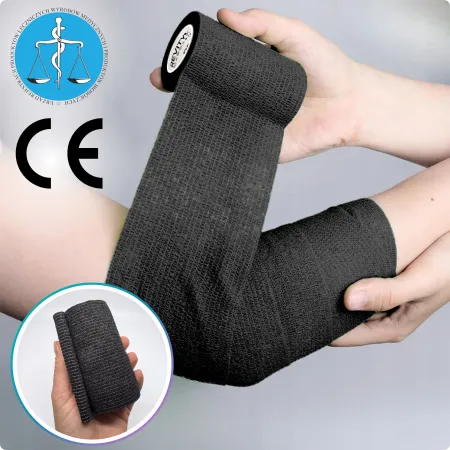 Bandaż kohezyjny elastyczny, czarny, 4.5m x 10cm