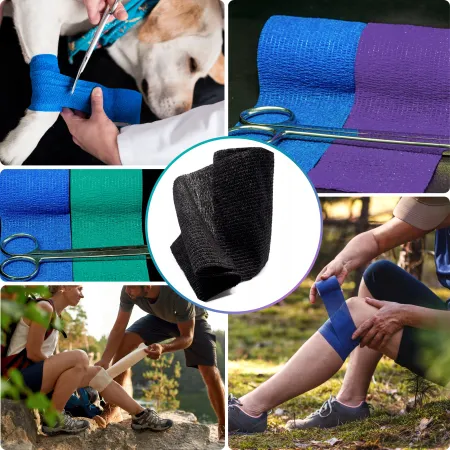 Bandaż kohezyjny elastyczny, czarny, 4.5m x 10cm