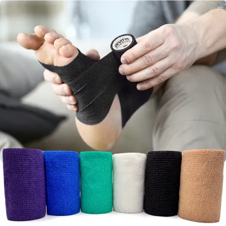 Bandaż kohezyjny elastyczny, czarny, 4.5m x 10cm