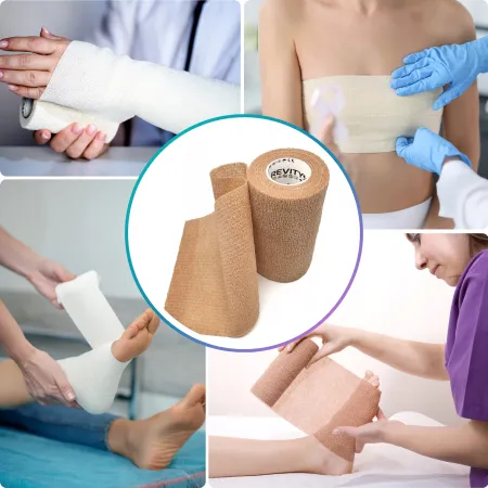 Bandaż kohezyjny elastyczny, beżowy, 4.5m x 10cm