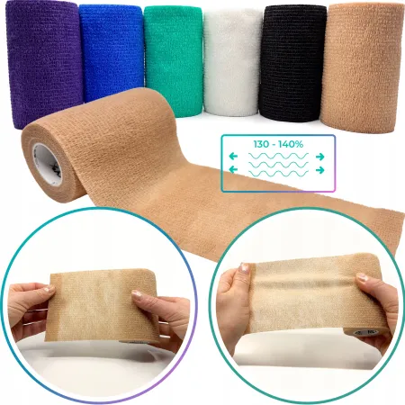 Bandaż kohezyjny elastyczny, beżowy, 4.5m x 10cm