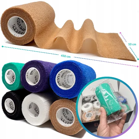 Bandaż kohezyjny elastyczny, beżowy, 4.5m x 10cm