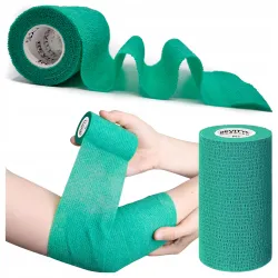 Bandaż kohezyjny elastyczny, zielony, 4.5m x 10cm