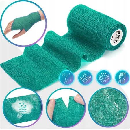 Bandaż kohezyjny elastyczny, zielony, 4.5m x 10cm