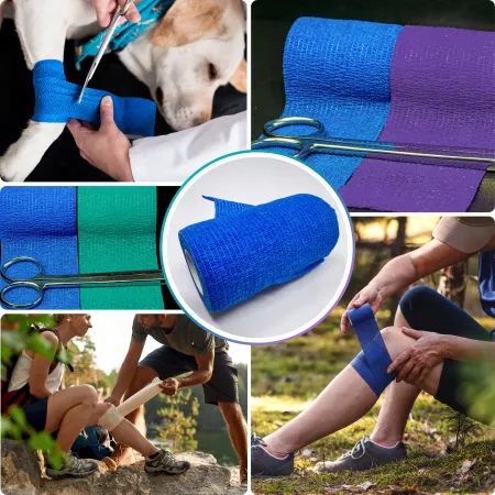 Bandaż kohezyjny elastyczny, niebieski/blue, 4.5m x 10cm