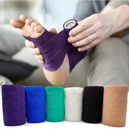 Bandaż kohezyjny elastyczny, 12 szt. mix, 4.5m x 10cm