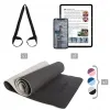 Mata do ćwiczeń TPE, 181x63x0.6 cm, czarny-szary