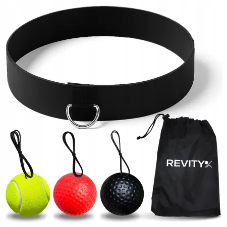 Zestaw do ćwiczenia refleksu + woreczek, 3 piłki