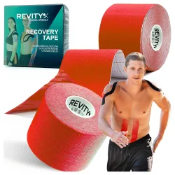 Taśma kinezjologiczna Recovery, 5cm x 5m, czerwony