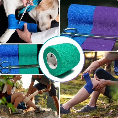 Bandaż kohezyjny elastyczny, zielony, 4.5m x 5cm