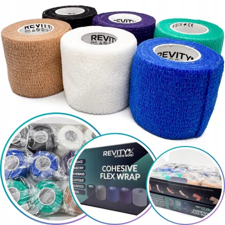 Bandaż kohezyjny elastyczny, zielony, 4.5m x 5cm