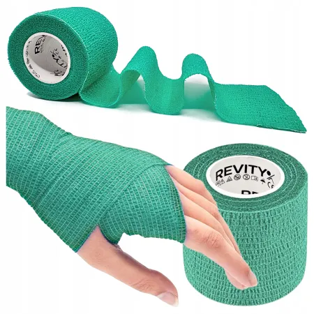 Bandaż kohezyjny elastyczny, zielony, 4.5m x 5cm